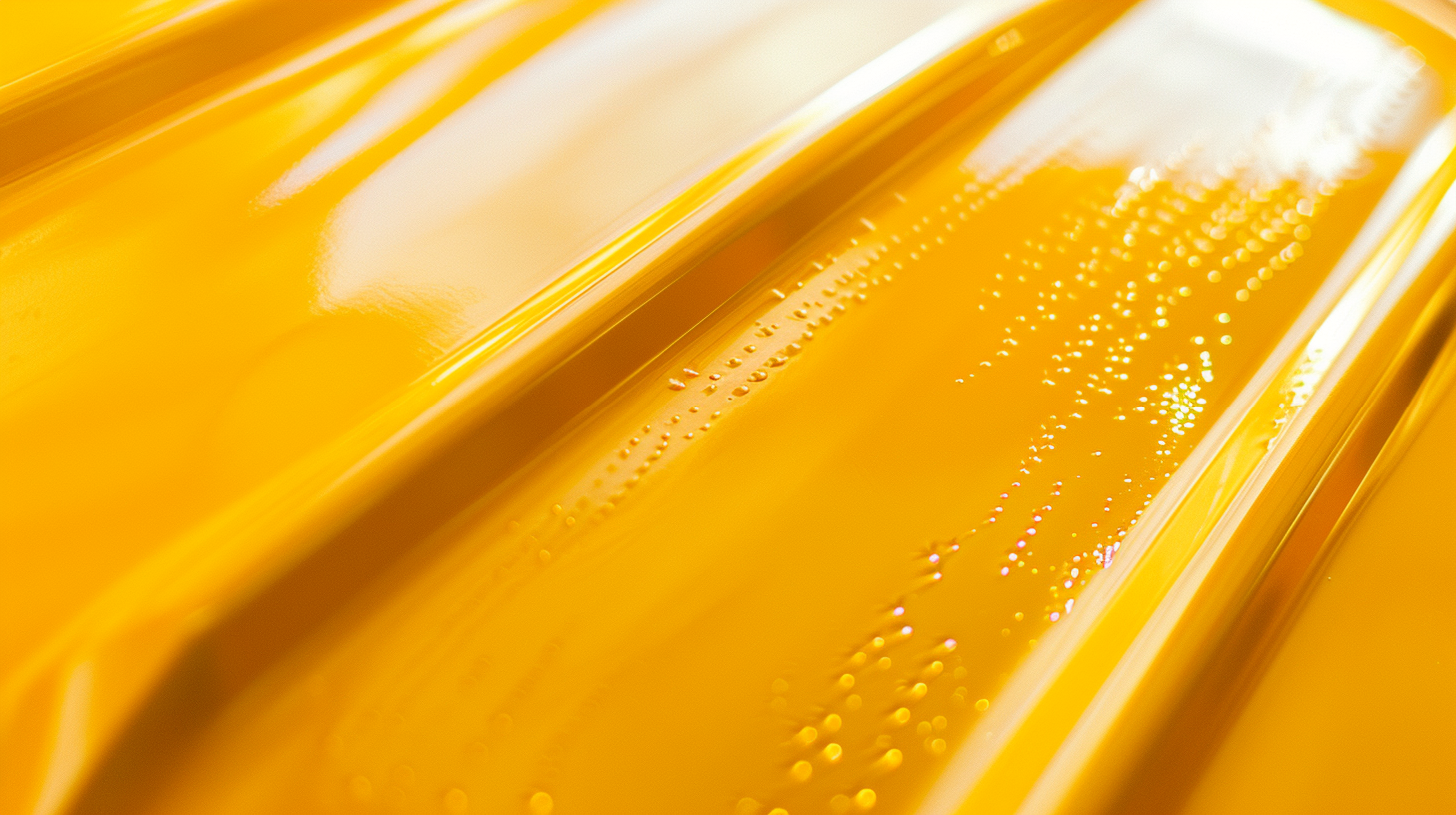 Pintura agrícola amarela desgastando em máquina agrícola - sistema de tinta epóxi mais PU para proteger implementos contra ferrugem