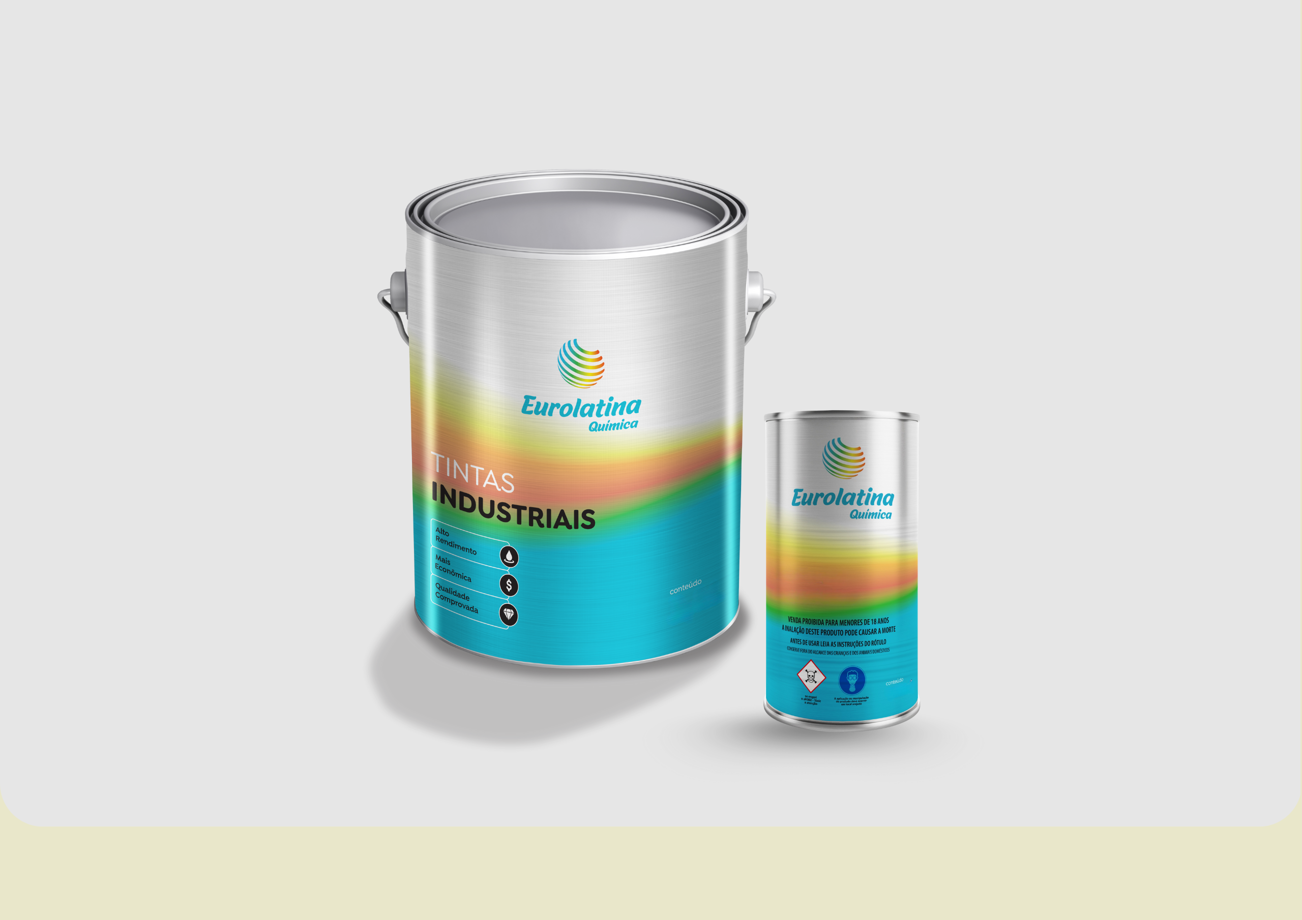 Embalagem Tinta PU Acrílico Oyster White RAL 1013- Eurolatina Tintas