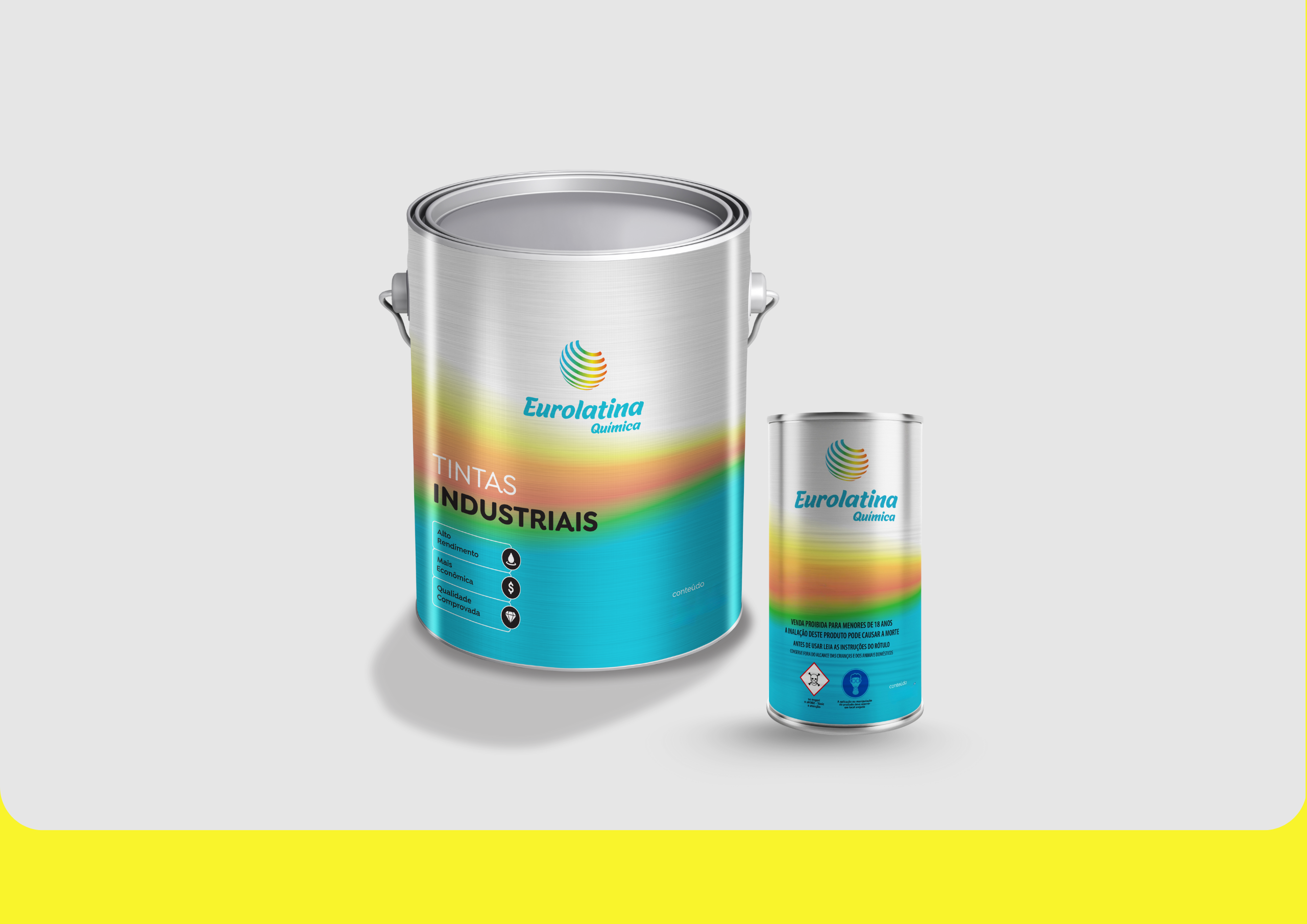 Embalagem Tinta Epóxi 2K K Zinc Yellow RAL 1018- Eurolatina Tintas