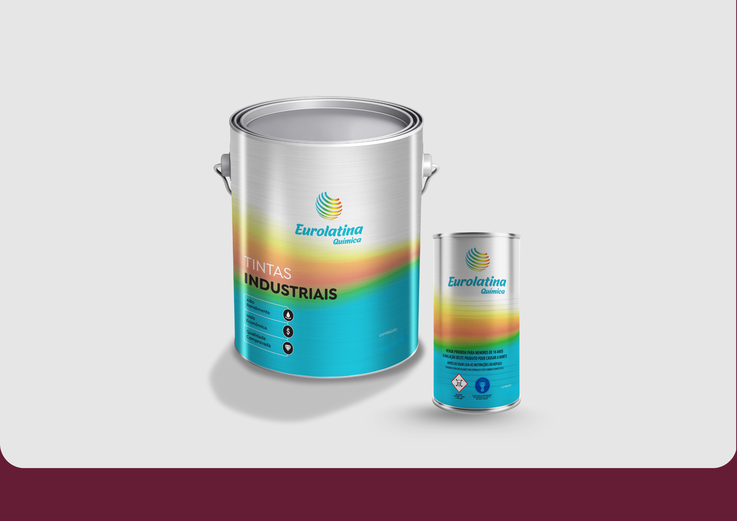 Tinta Poliuretano Acrílico Claret Violet RAL 4004 Alta Retenção Brilho Eurolatina