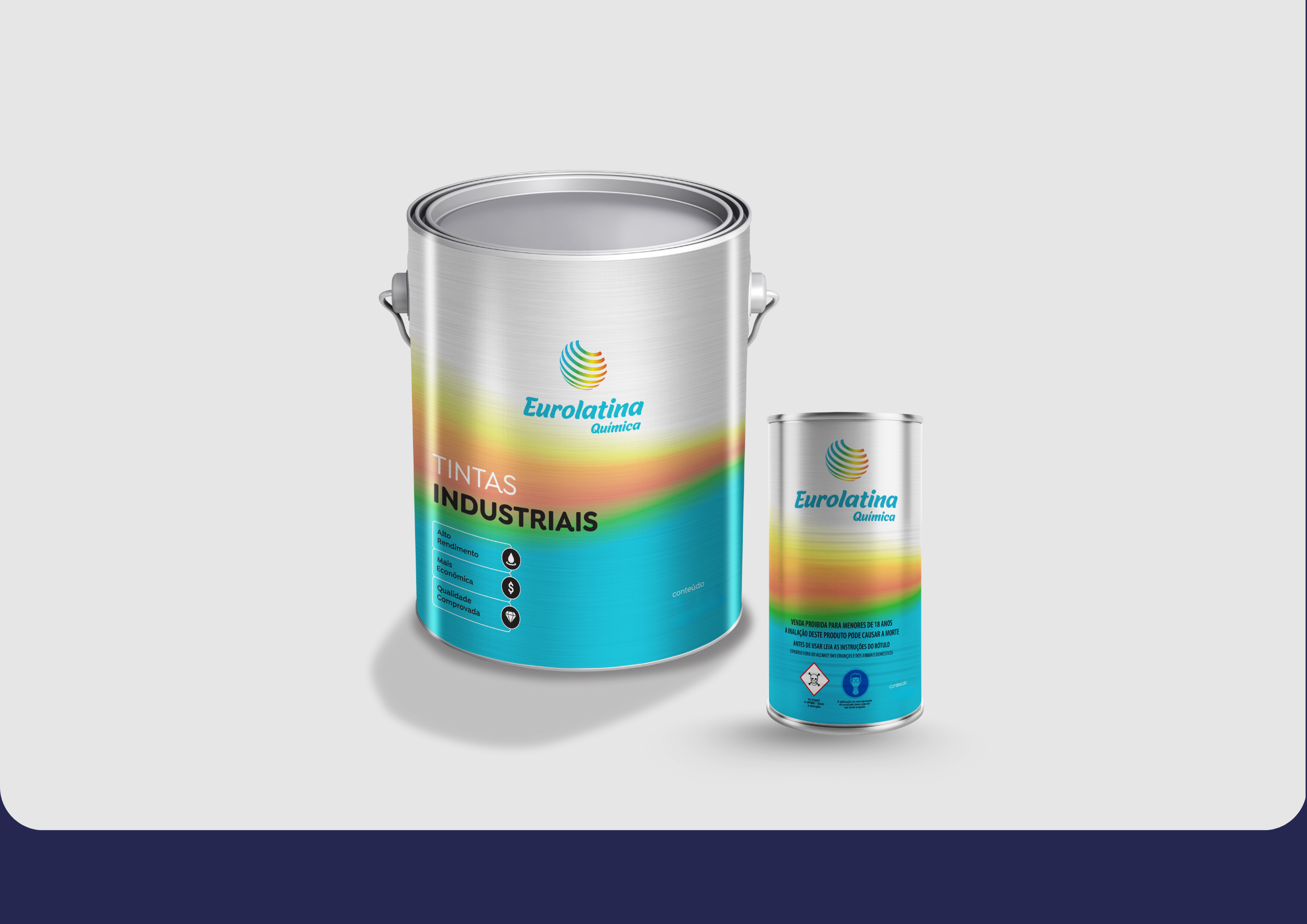 Tinta Epóxi 2K K Night Blue RAL 5022 Alta Resistência Química Metal Mecânica Eurolatina