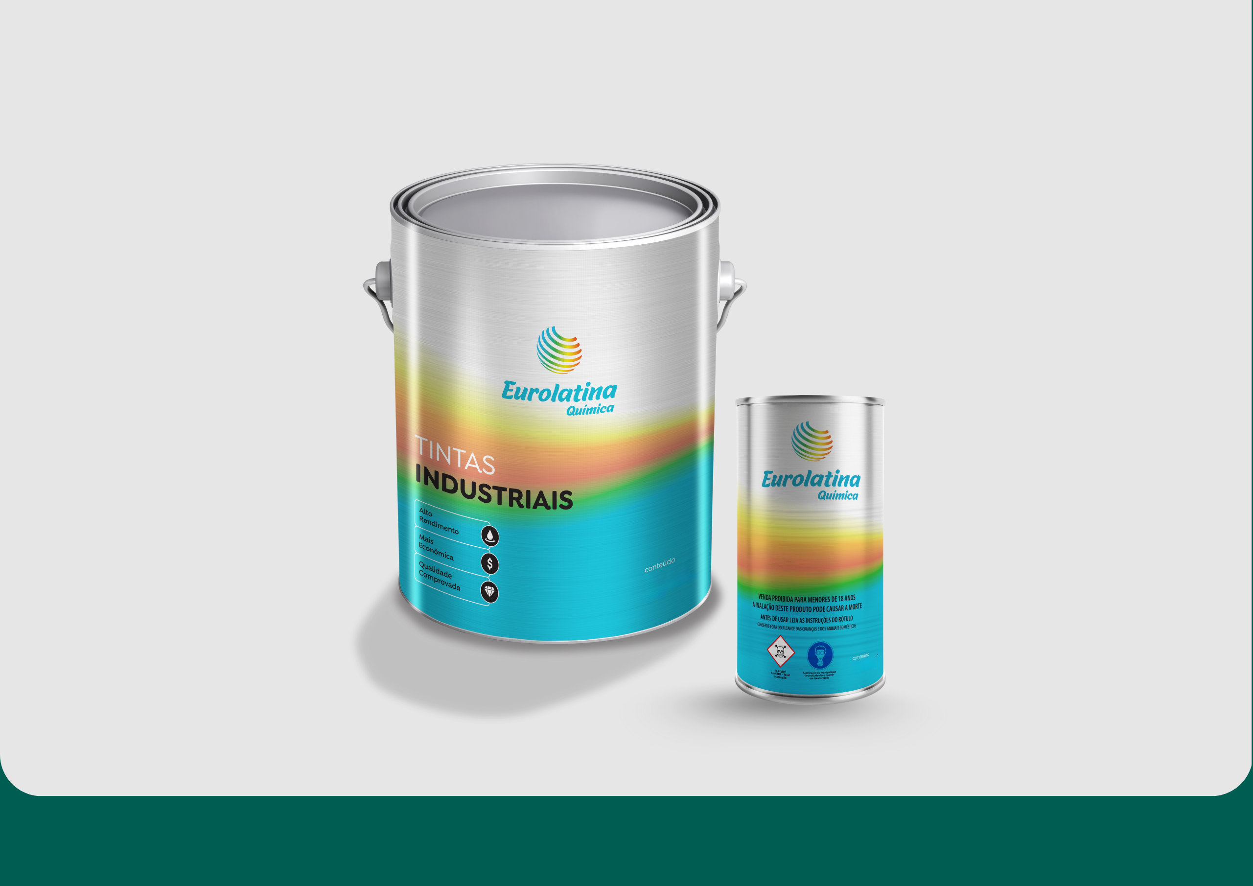 Embalagem Piso Epóxi Opal Green RAL 6026- Eurolatina Pisos