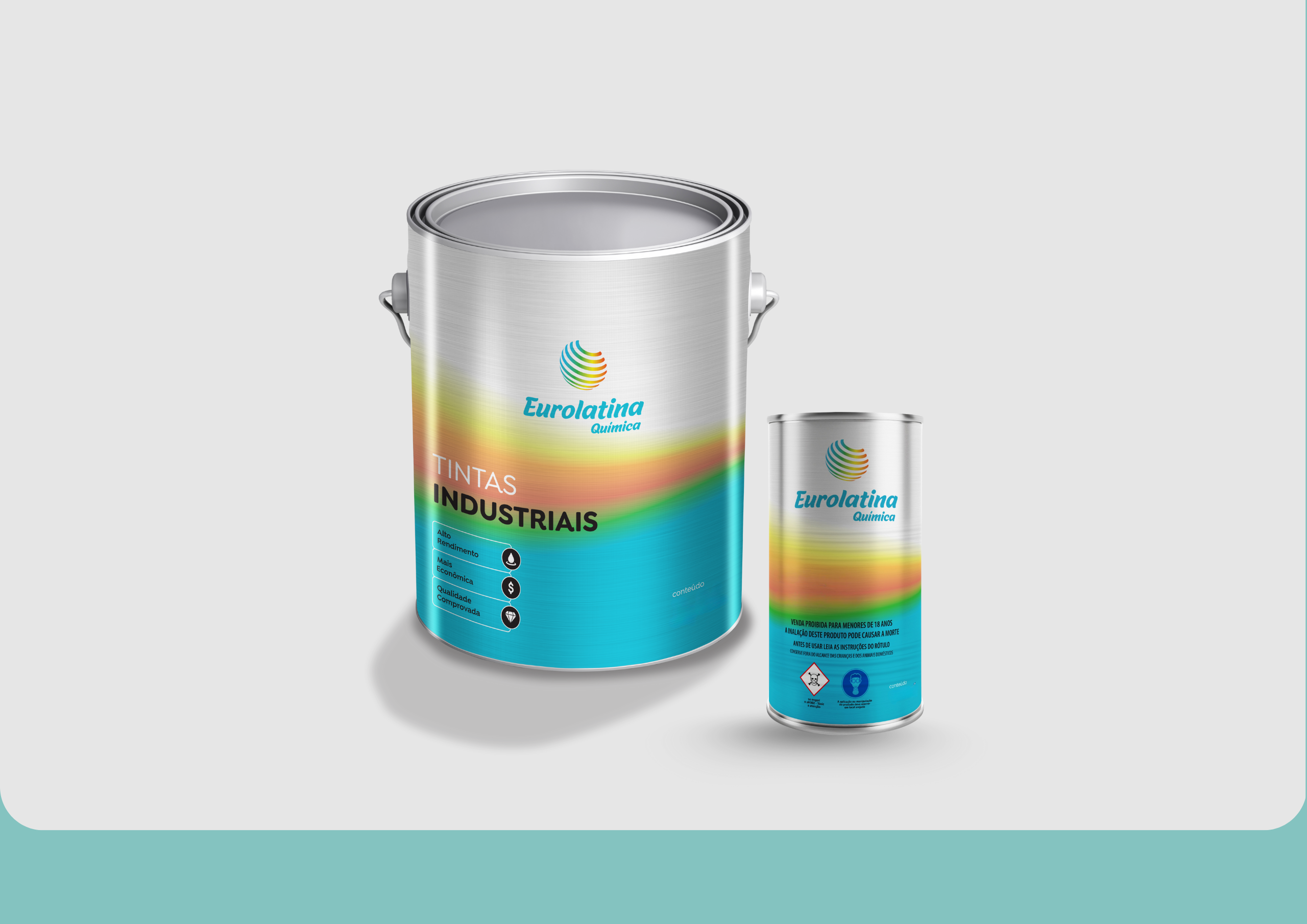 Tinta Epóxi o Light Green RAL 6027 Alta Resistência Química Metal Mecânica Eurolatina