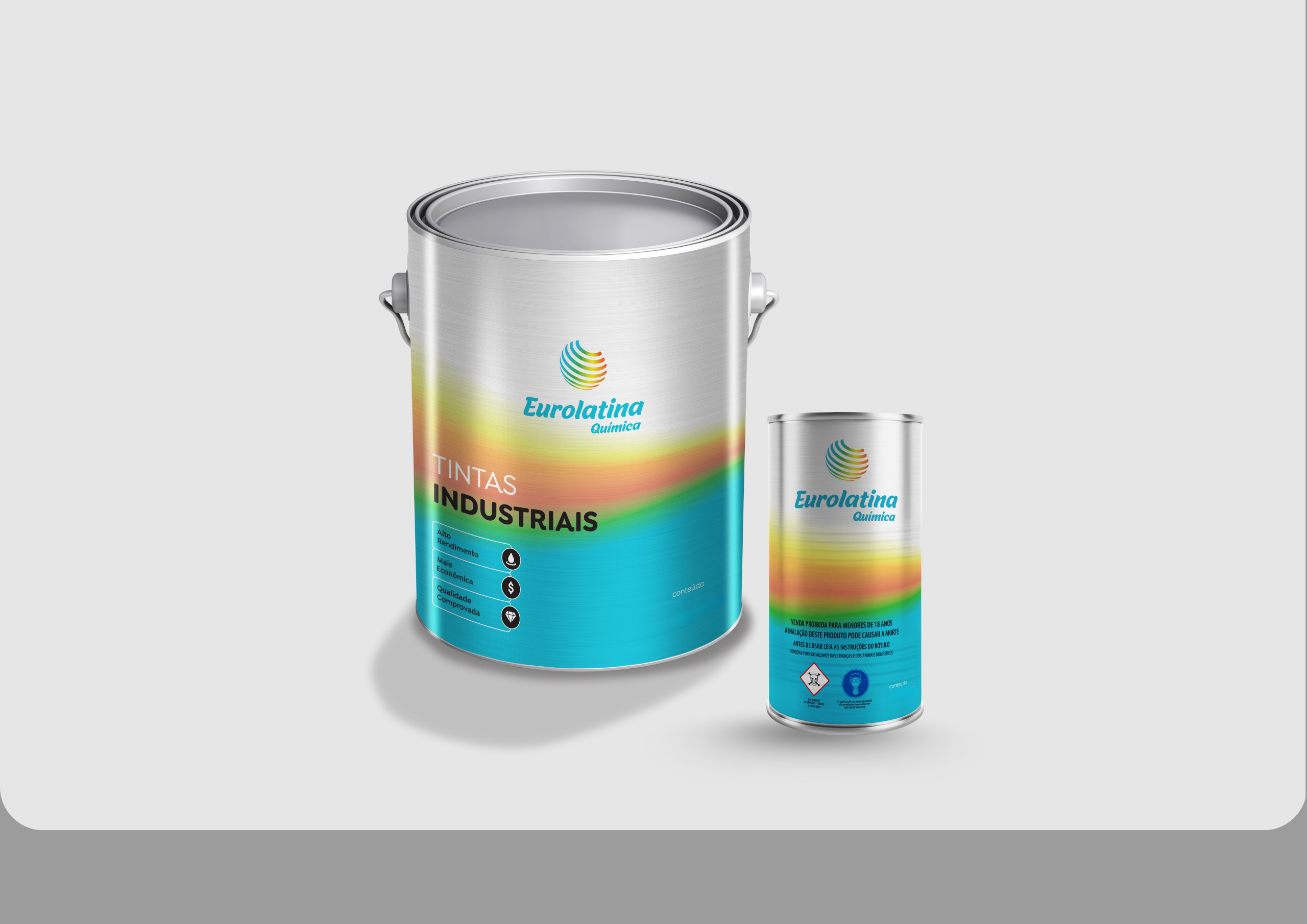 Tinta Epóxi o Pearl Light Grey RAL 9022 Alta Resistência Química Metal Mecânica Eurolatina