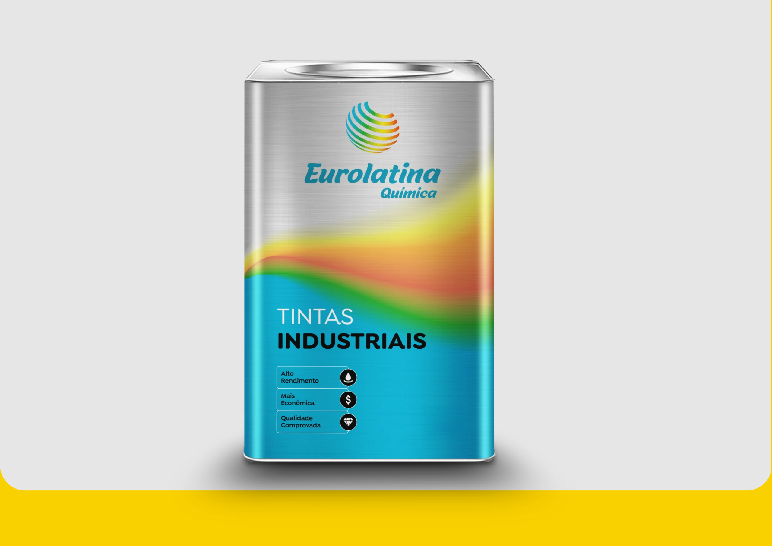 Esmalte Sintético Traffic Yellow RAL 1023 Proteção Metal para Acabamento- Eurolatina