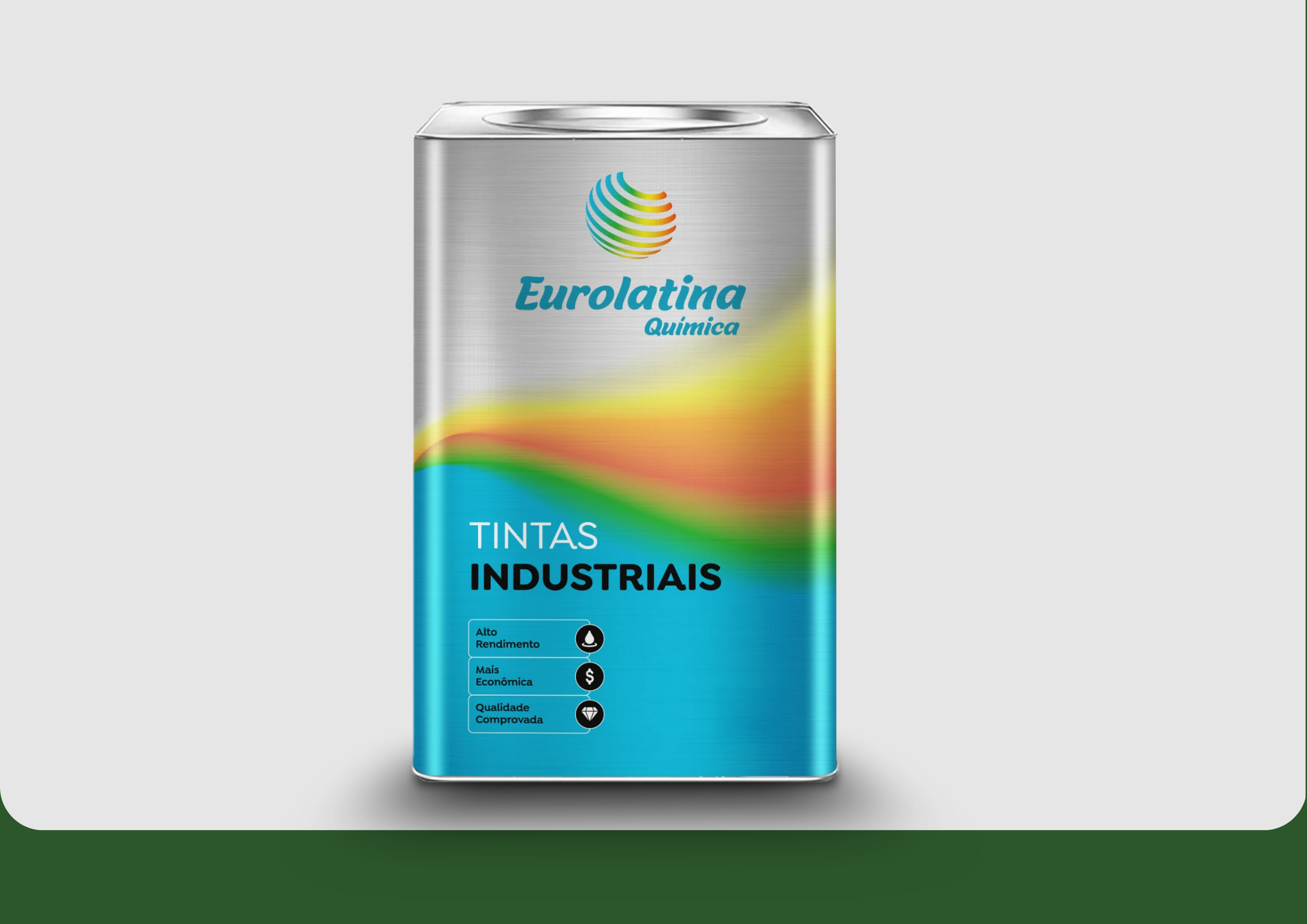 Esmalte Sintético Leaf Green RAL 6002 Proteção Metal para Acabamento- Eurolatina