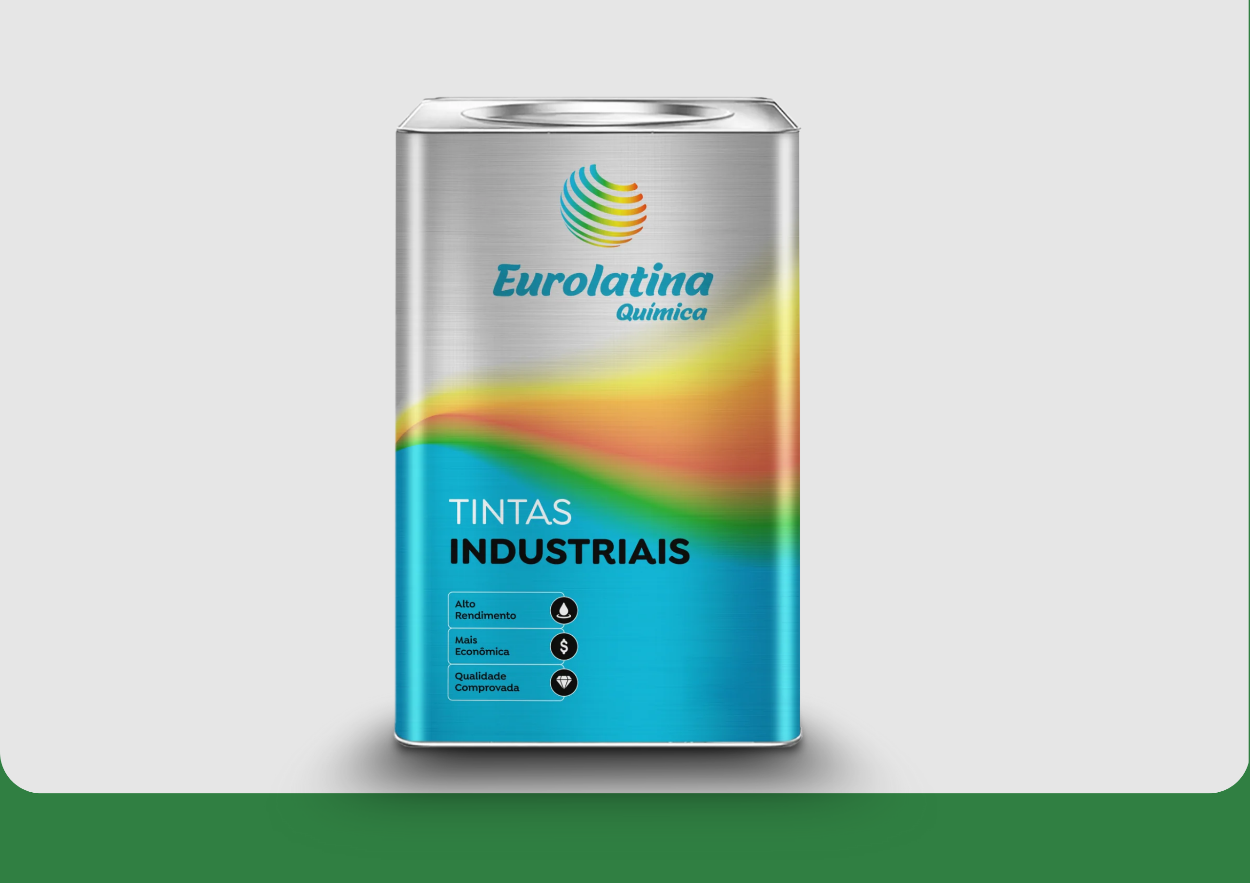 Esmalte Sintético Signal Green RAL 6032 Proteção Metal para Acabamento- Eurolatina