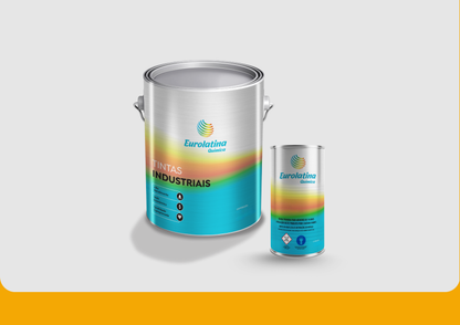 Tinta Epóxi 2K K Melon Yellow RAL 1028 Alta Resistência Química Metal Mecânica Eurolatina