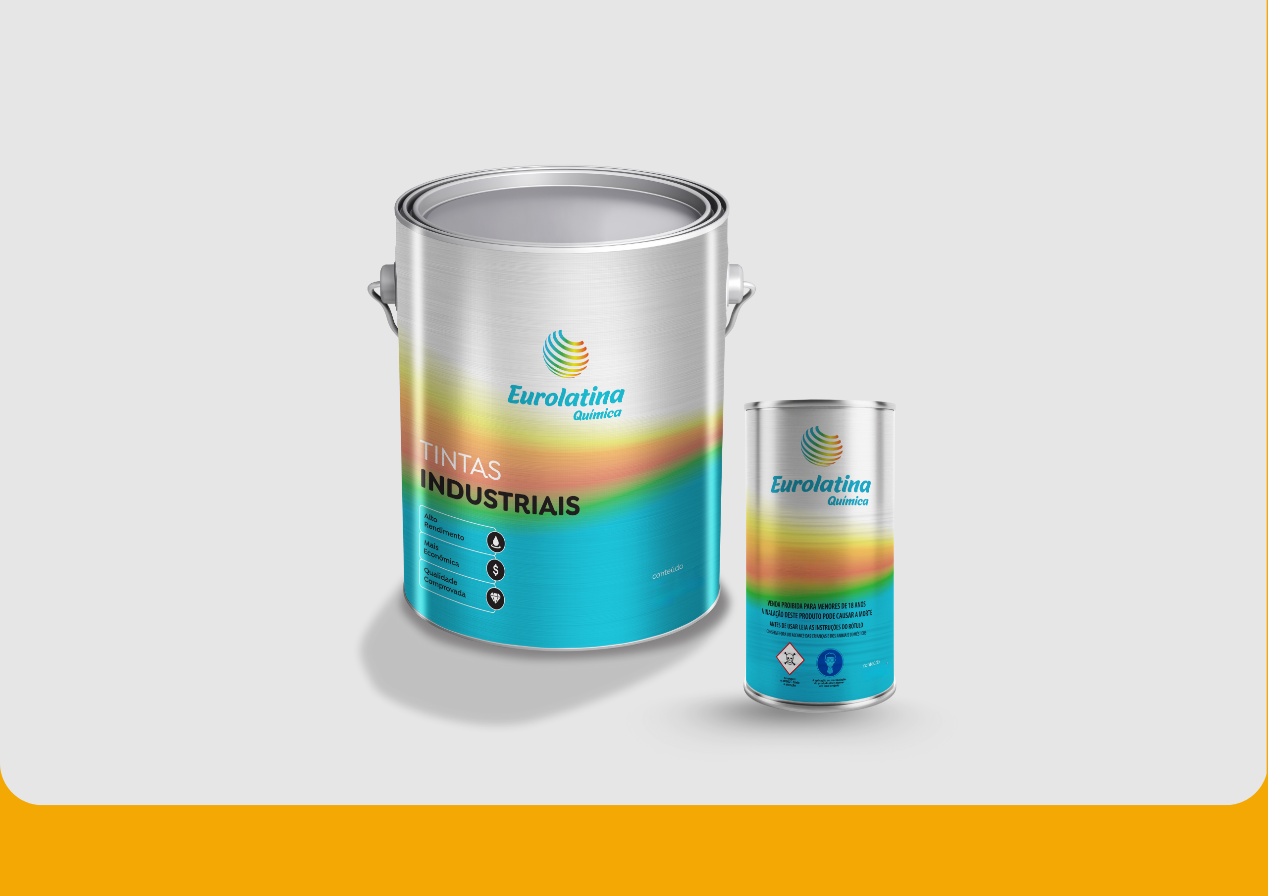 Embalagem Tinta Epóxi o Melon Yellow RAL 1028- Eurolatina Tintas