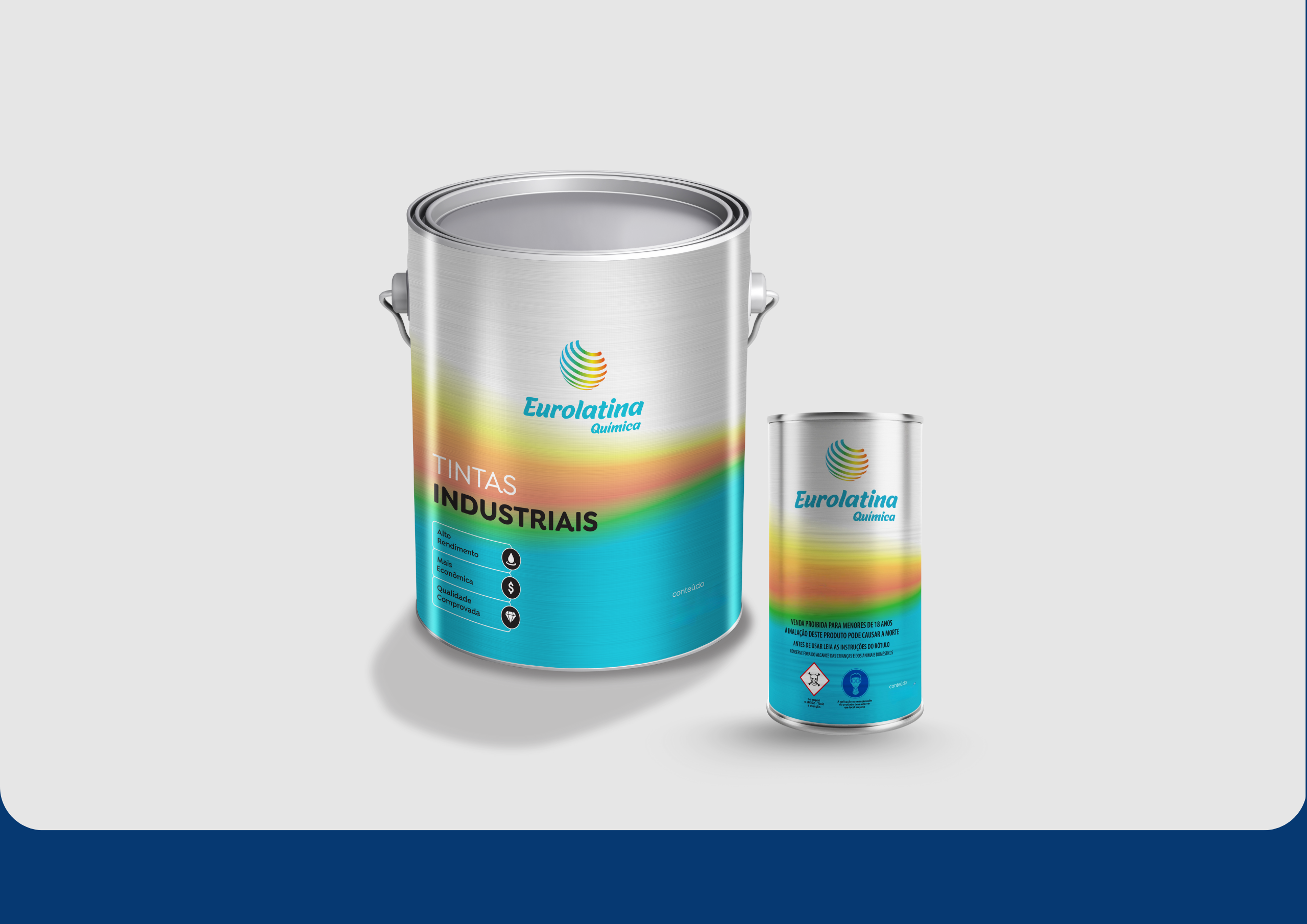 Tinta Epóxi o Traffic Blue RAL 5017 Alta Resistência Química Metal Mecânica Eurolatina