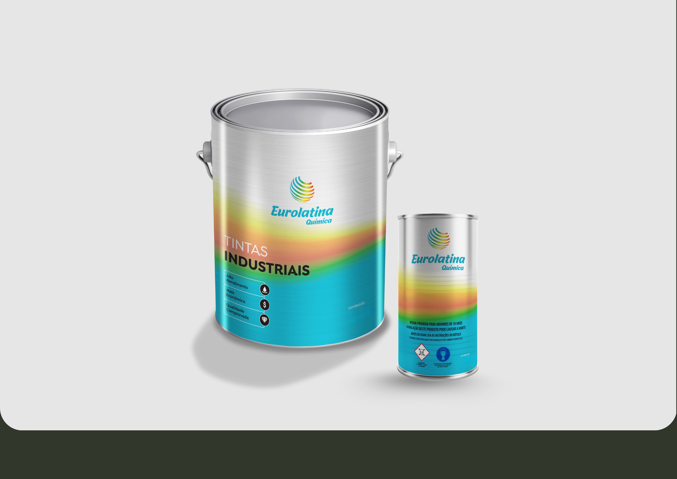 Embalagem Tinta PU Acrílico Fir Green RAL 6009- Eurolatina Tintas