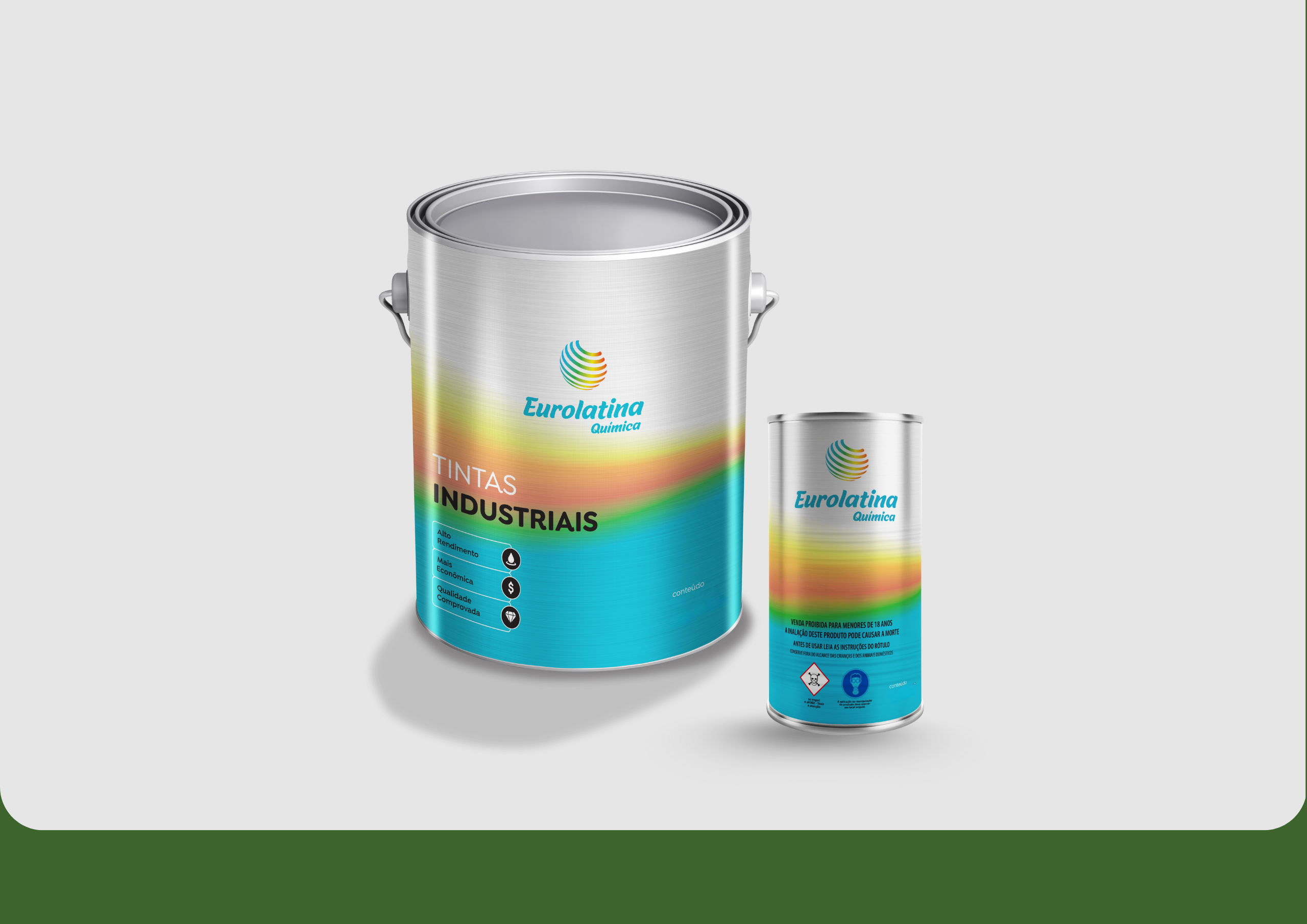 Embalagem Tinta PU Acrílico Fern Green RAL 6025- Eurolatina Tintas