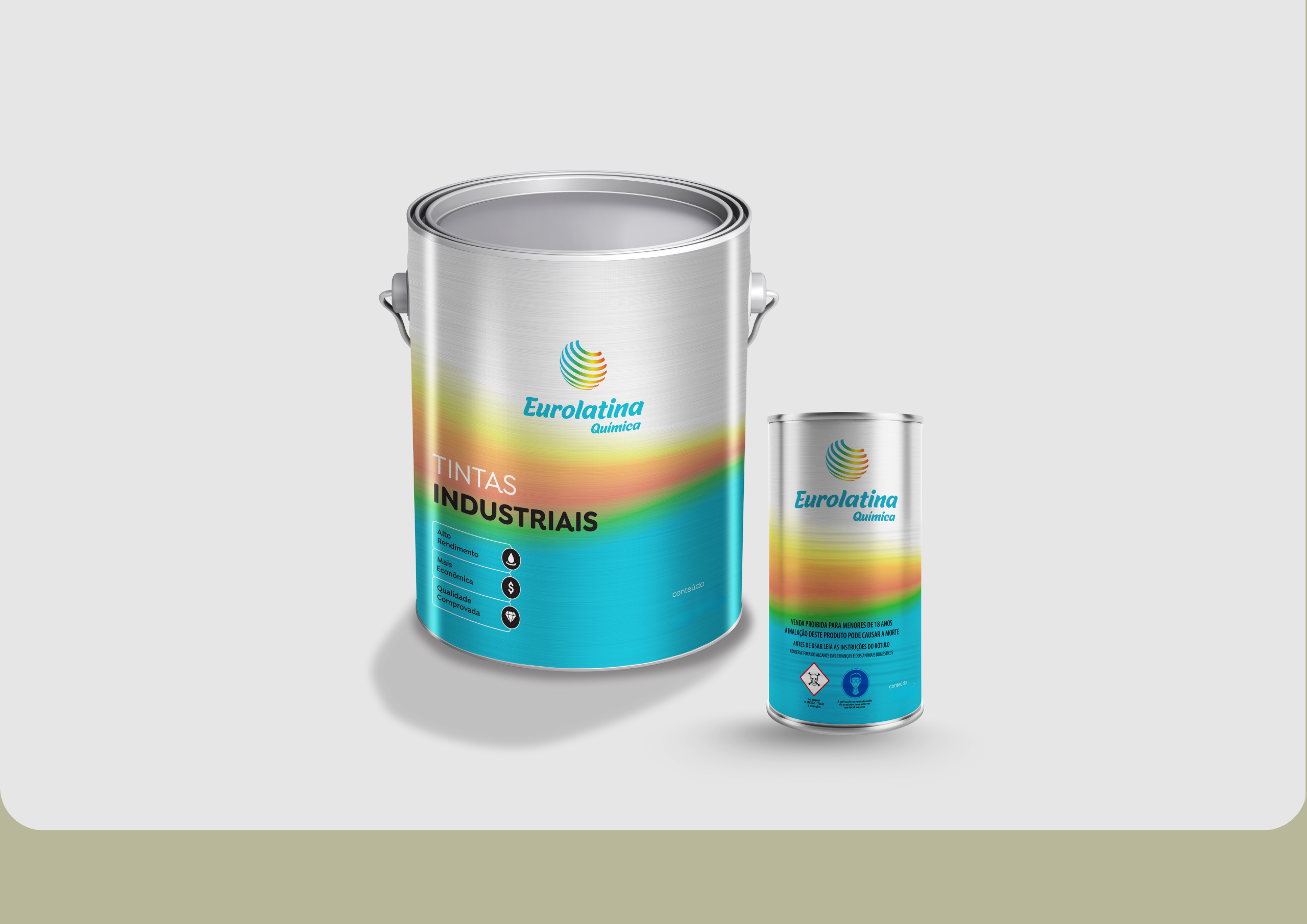 Embalagem Tinta PU Acrílico Pebble Grey RAL 7032- Eurolatina Tintas