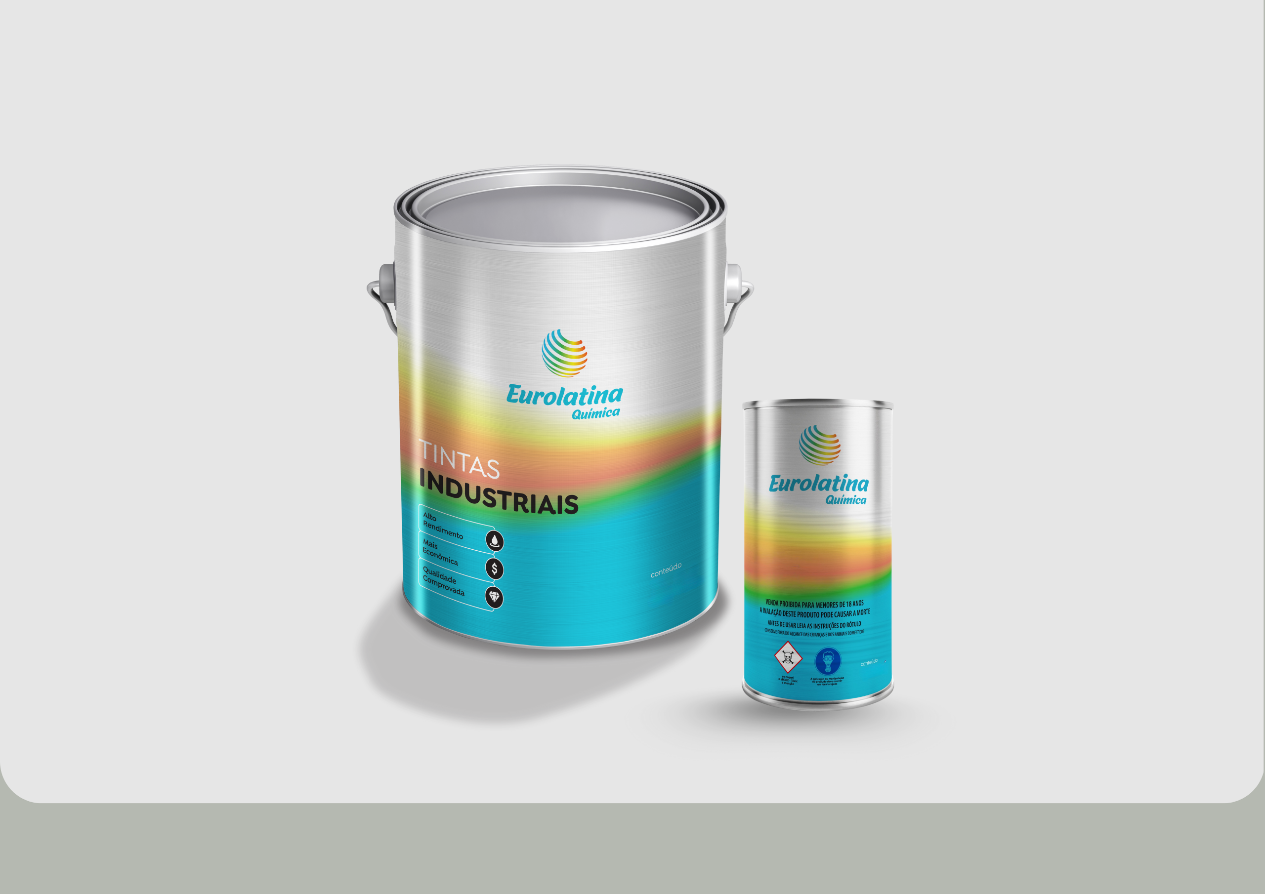 Tinta Epóxi 2K K Agate Grey RAL 7038 Anticorrosiva para Metal Mecânica- Eurolatina