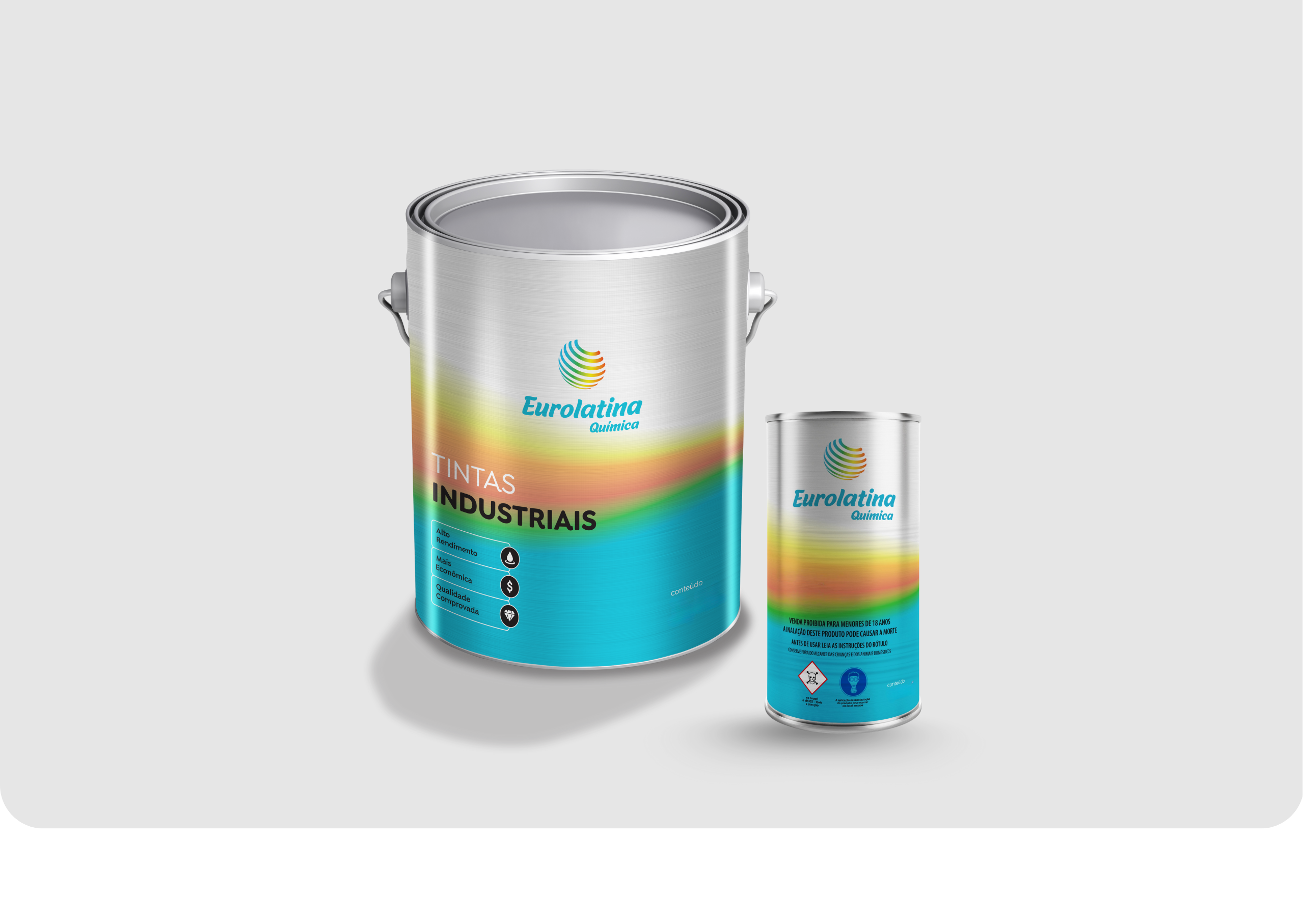 Tinta Epóxi 2K K Pure White RAL 9010 Alta Resistência Química Metal Mecânica Eurolatina