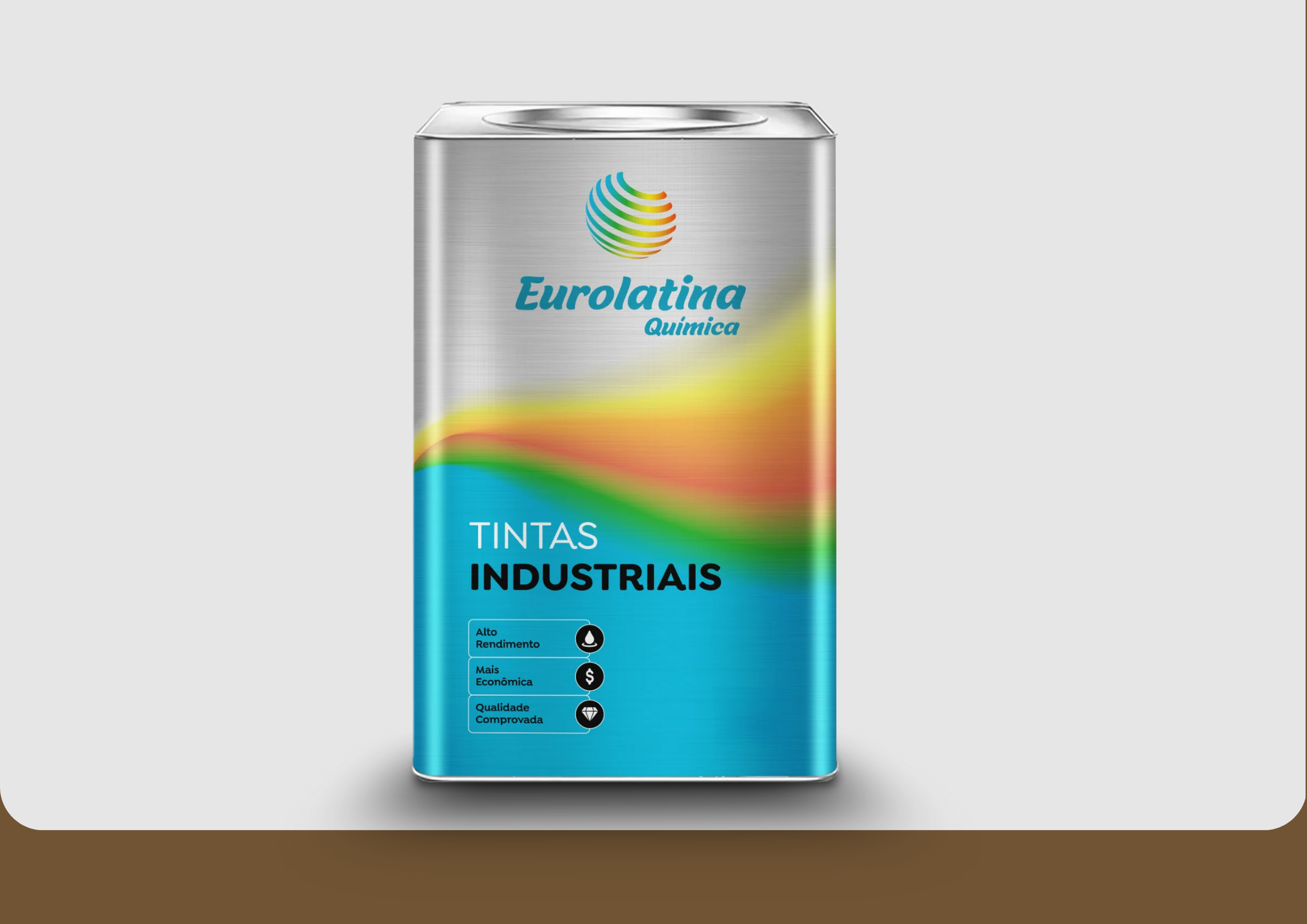 Embalagem Esmalte Sintético Premium Pearl Gold RAL 1036- Eurolatina Tintas