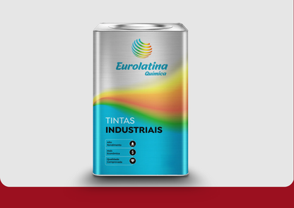 Esmalte Sintético Ruby Red RAL 3003 Proteção Metal para Acabamento- Eurolatina